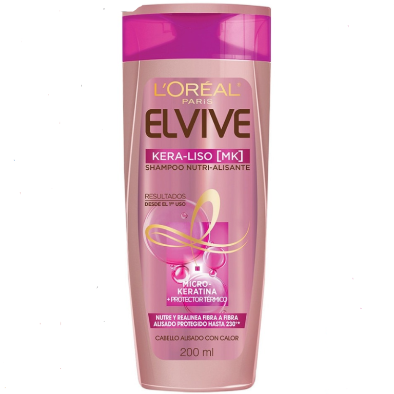 ELVIVE LOREAL SHAMPOO MICRO KERATINA NUTRI ALISANTE 200ML