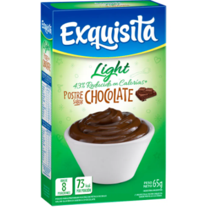 EXQUISITA POSTRE LIGHT SABOR CHOCOLATE 65GR