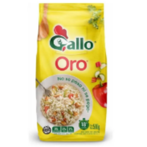 Arroz Gallo Oro bolsa 500 Grs x 10 Unidades